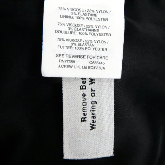 NEW! J.Crew Going-out Blazer Open Front Twill Black SZ 12 - Picture 16 of 16